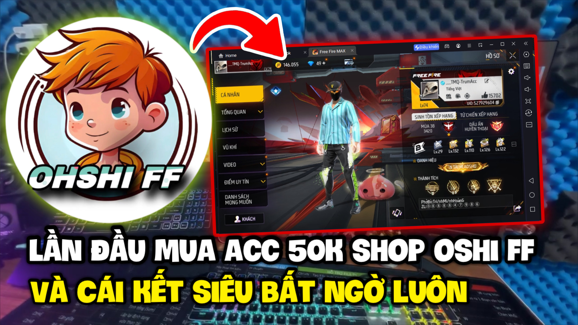 Review Shop Ohshi TV Và Thử Mua Acc Free Fire 50K Shop Oshi TV Có Uy Tín Không ? Mua Acc Shop Ohsshi FF