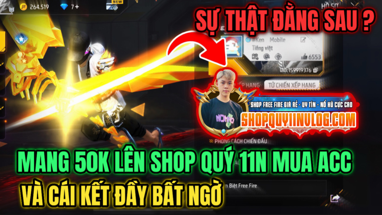 Review Shop Quý11N TV Và Thử Mua Acc Free Fire Shop Quý11N TV Có Uy Tín Không ?