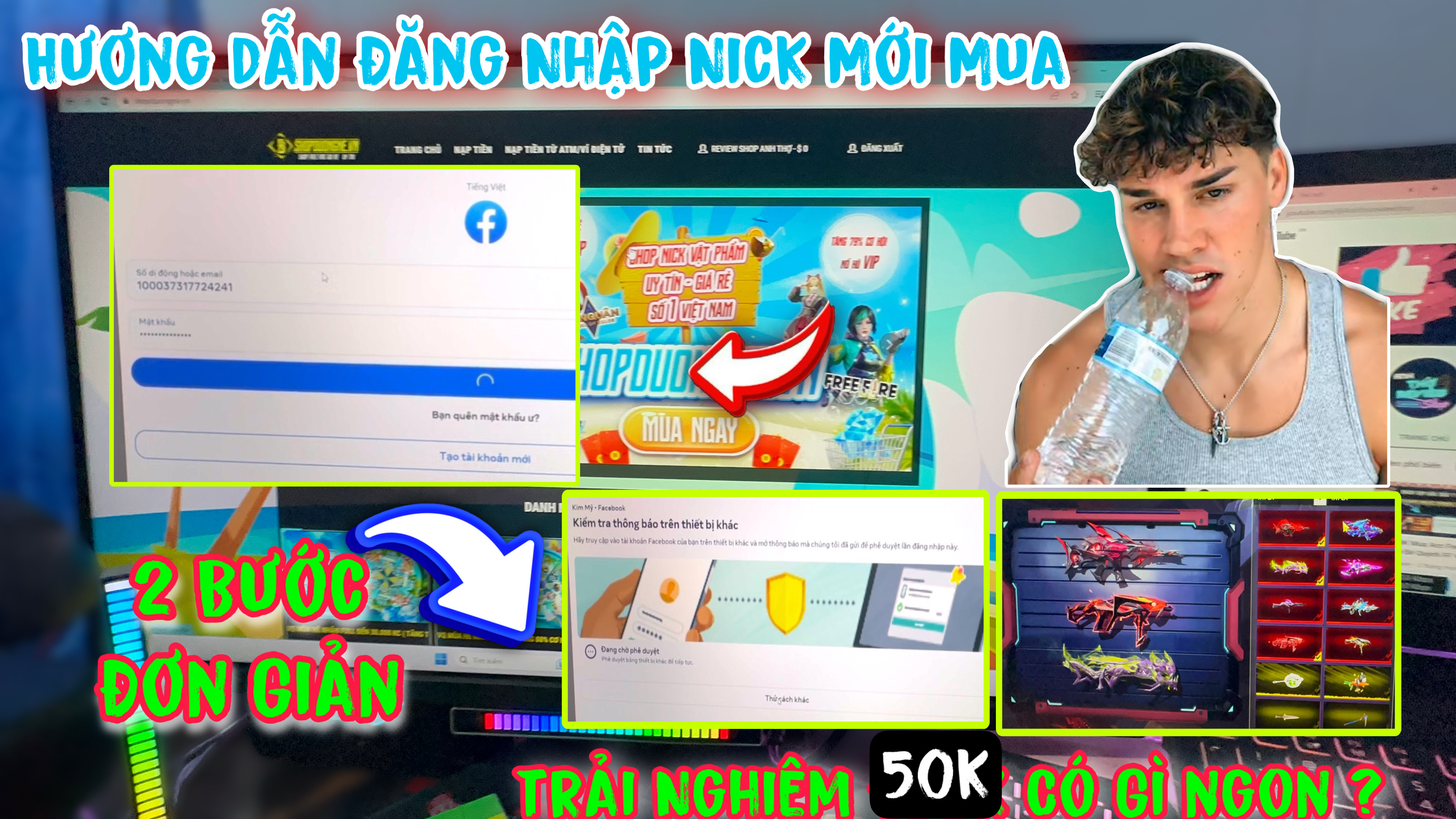 Cách Đăng Nhập Acc Free Fire Mới Nhất 2025 | Hướng Dẫn Đăng Nhập Acc Free Fire | Mua Acc 50K Vip Có Skin Nâng Cấp ?